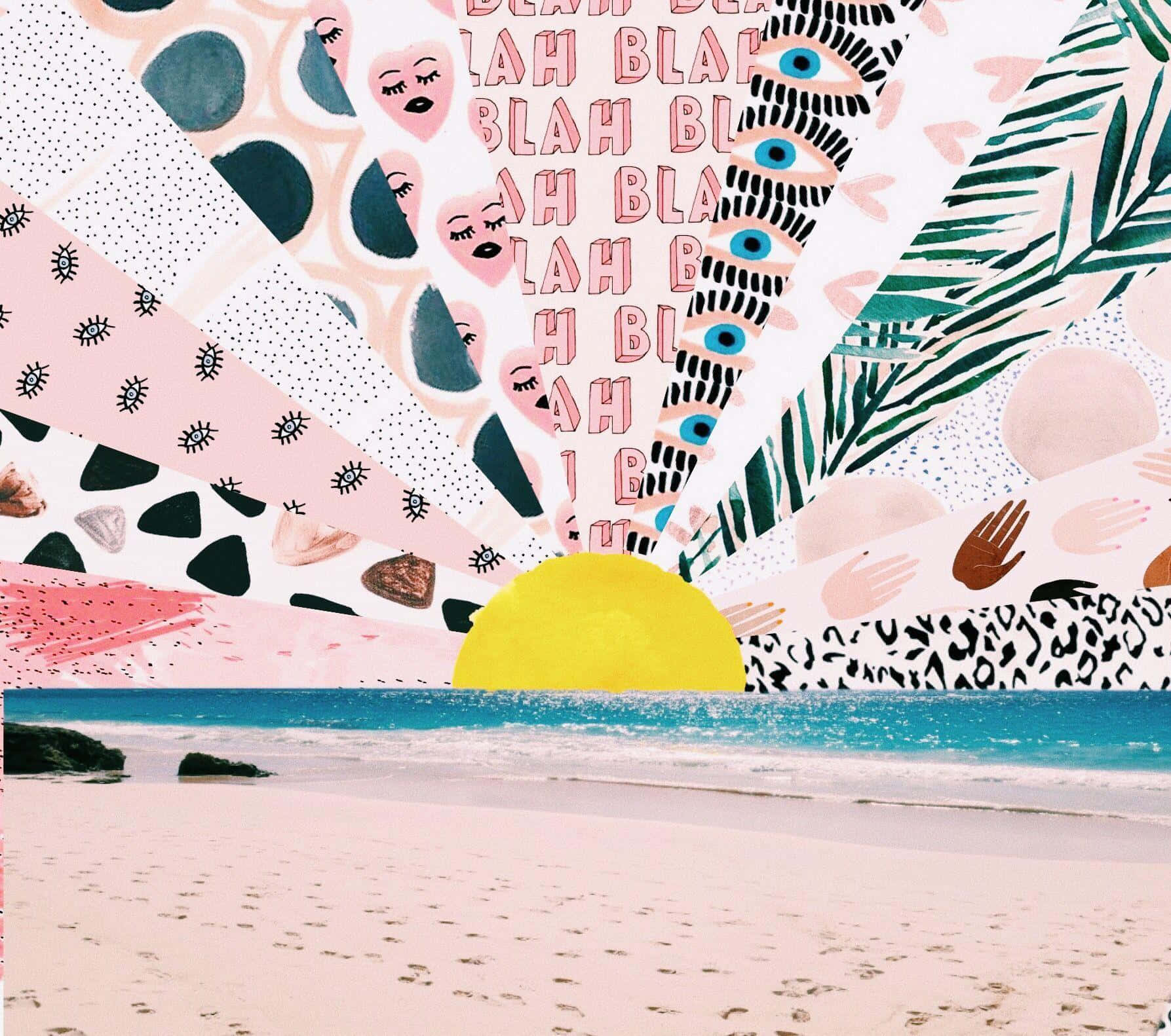 Vsco Laptop Composite Sunset Wallpaper