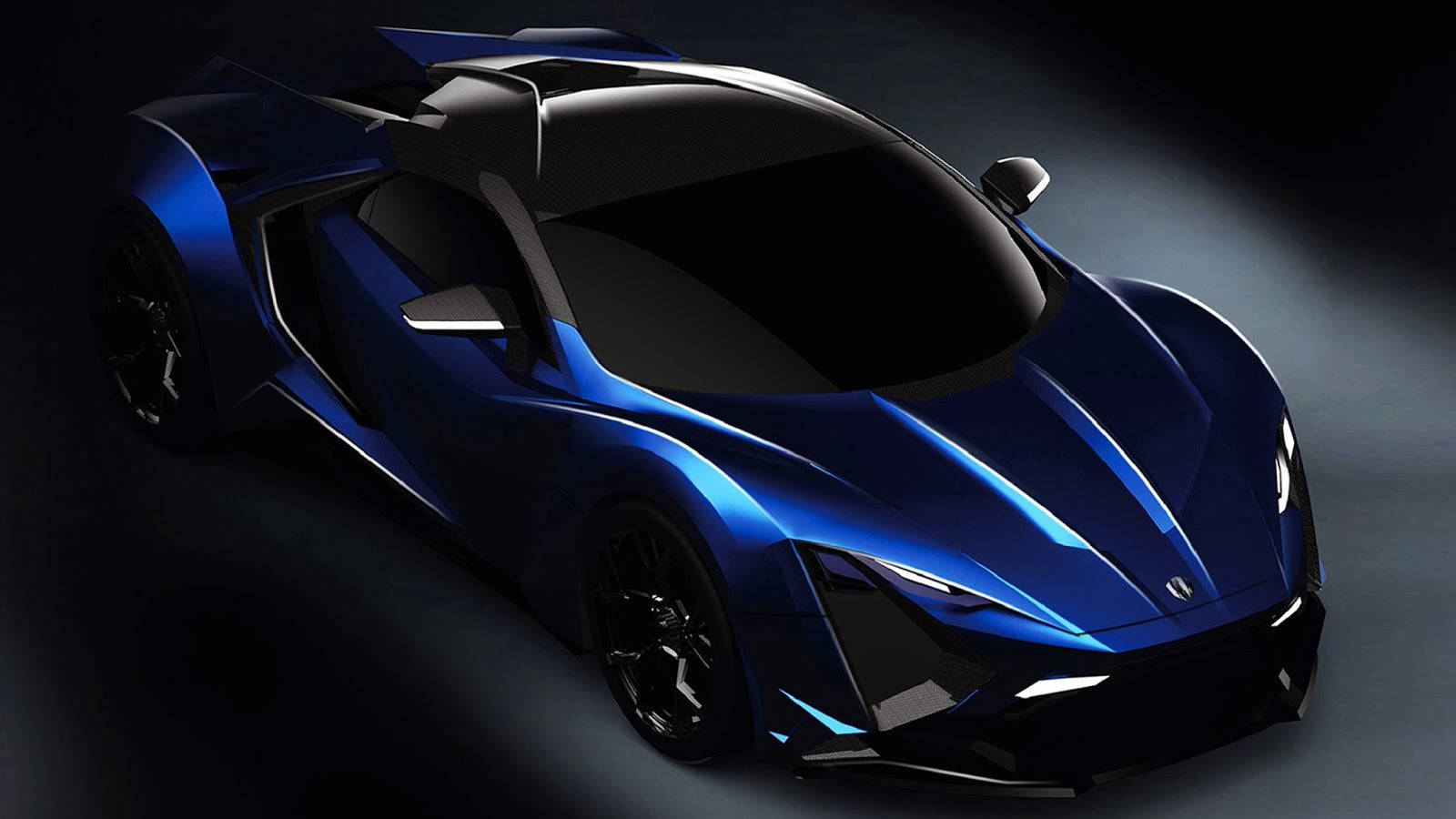 W Motors Blue Sports Car Wallpaper