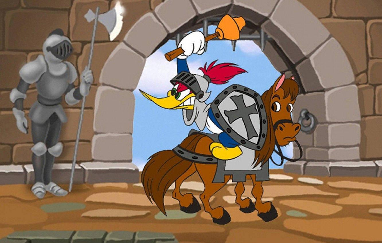 Wallpaper Horse, Woodpecker, Shield, Knight, Woody, Woody Wallpaper