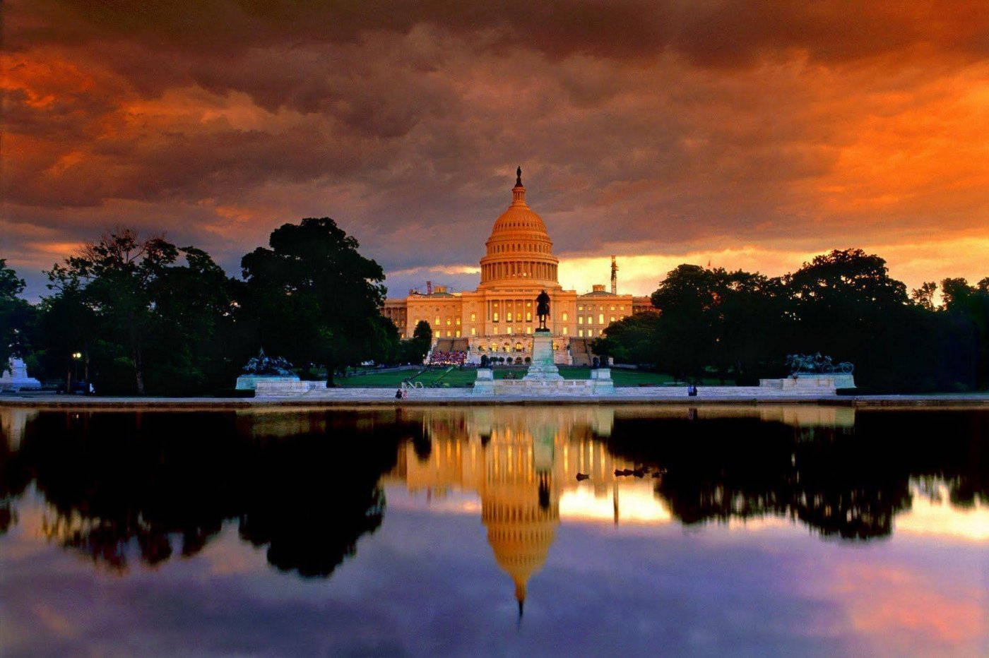 Washington, Dc Sunset Wallpaper