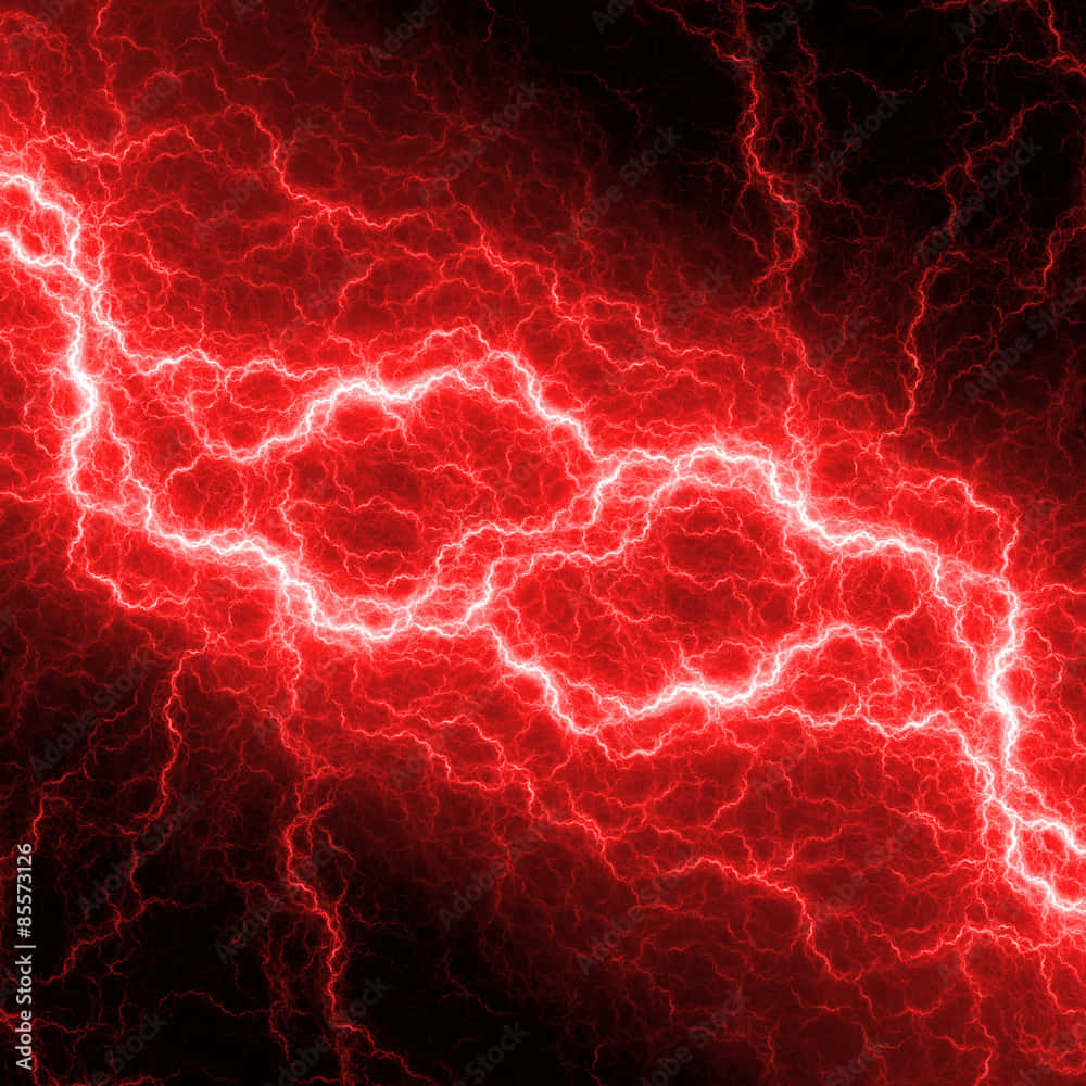 Watch In Awe As Red Lightning Streaks Across The Sky Wallpaper