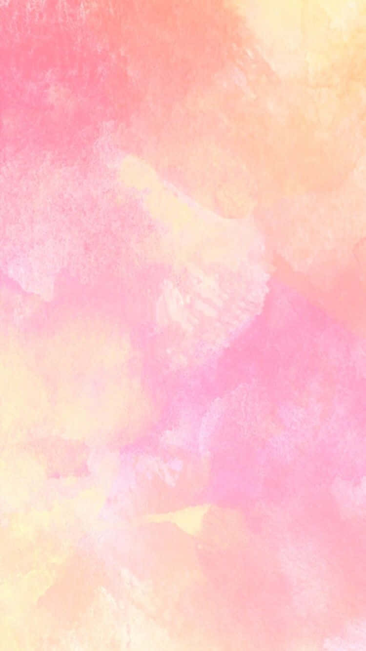 Watercolor Background With Pink And Yellow Colors Wallpaper