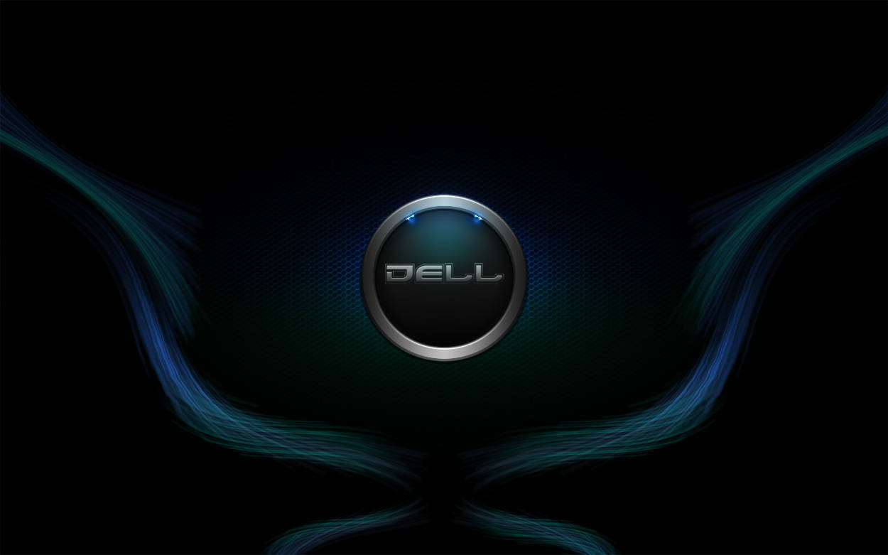 Wavy Lines Dell Hd Logo Wallpaper