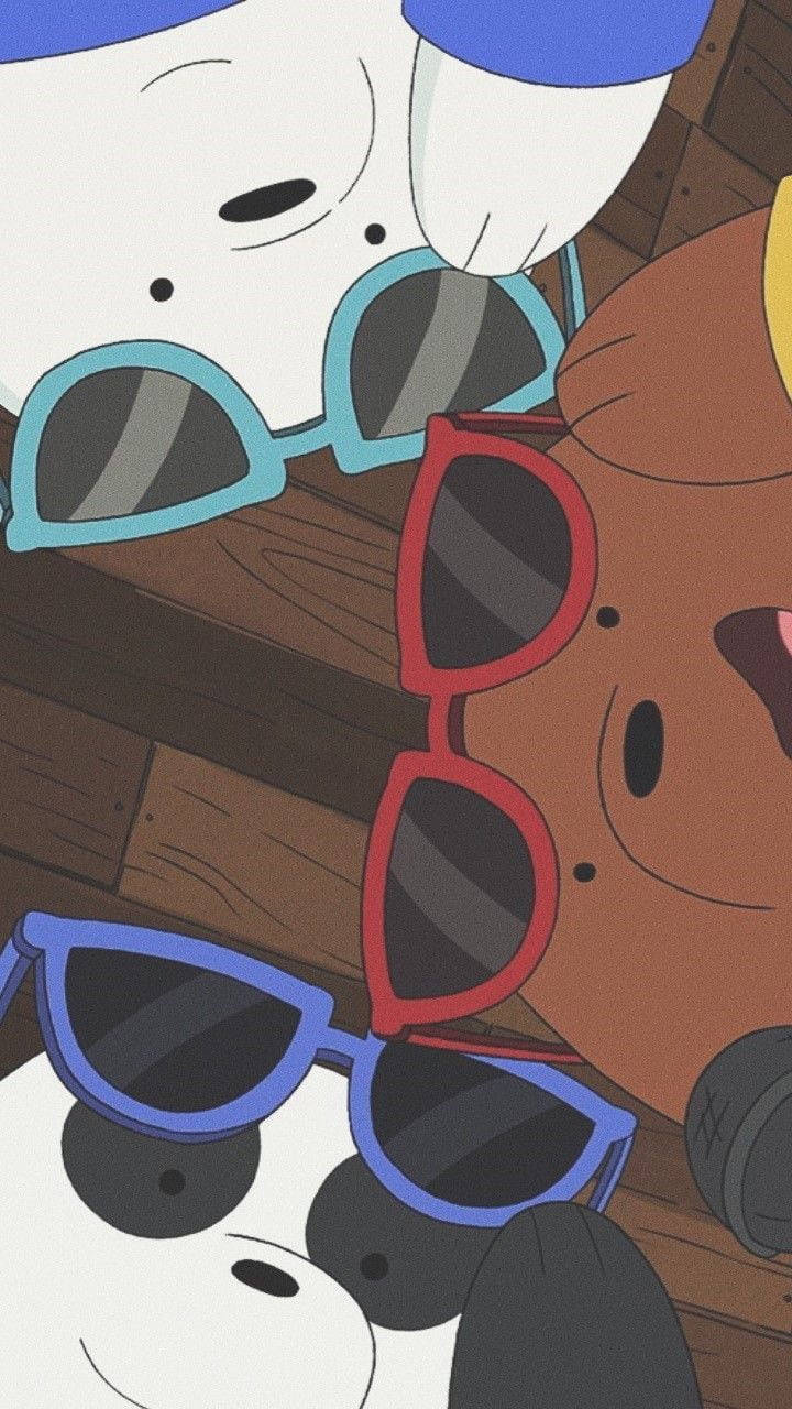 We Bare Bears Aesthetic Sunglasses Wallpaper