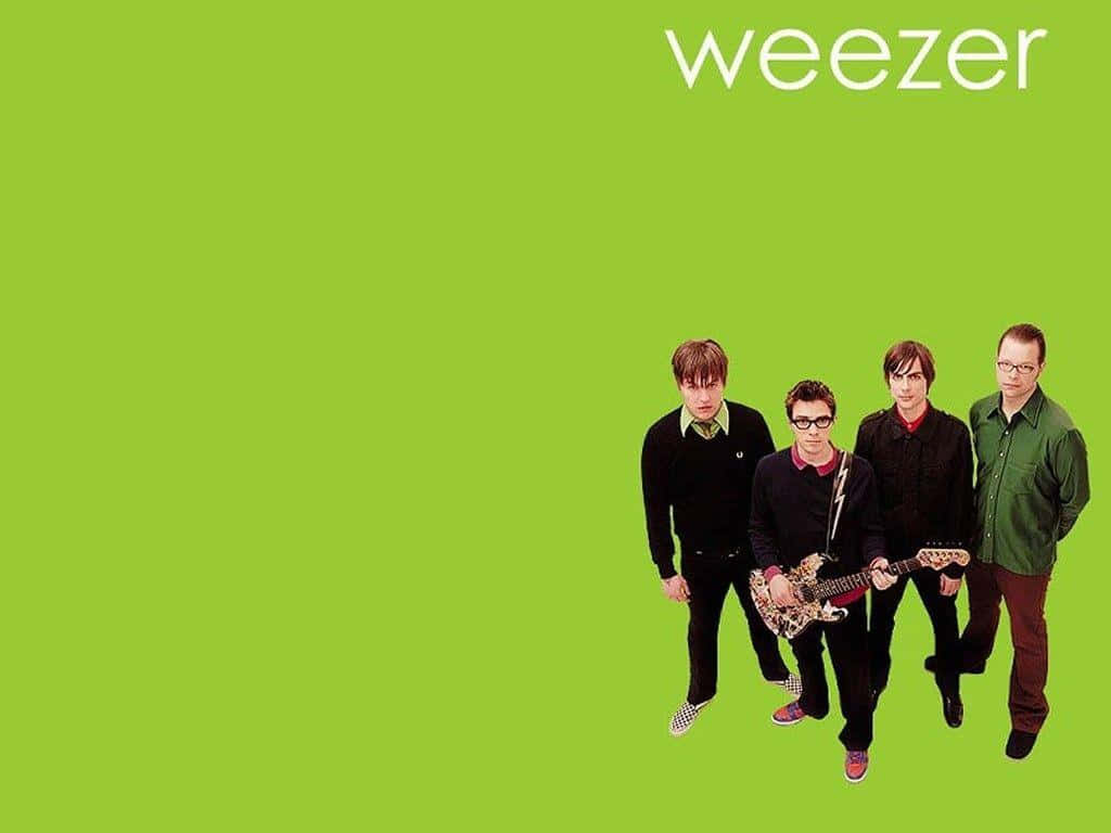 Weezer Band Green Background Wallpaper