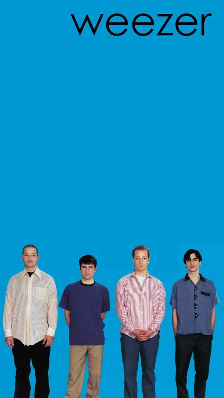 Weezer Blue Album Cover Band Members Wallpaper