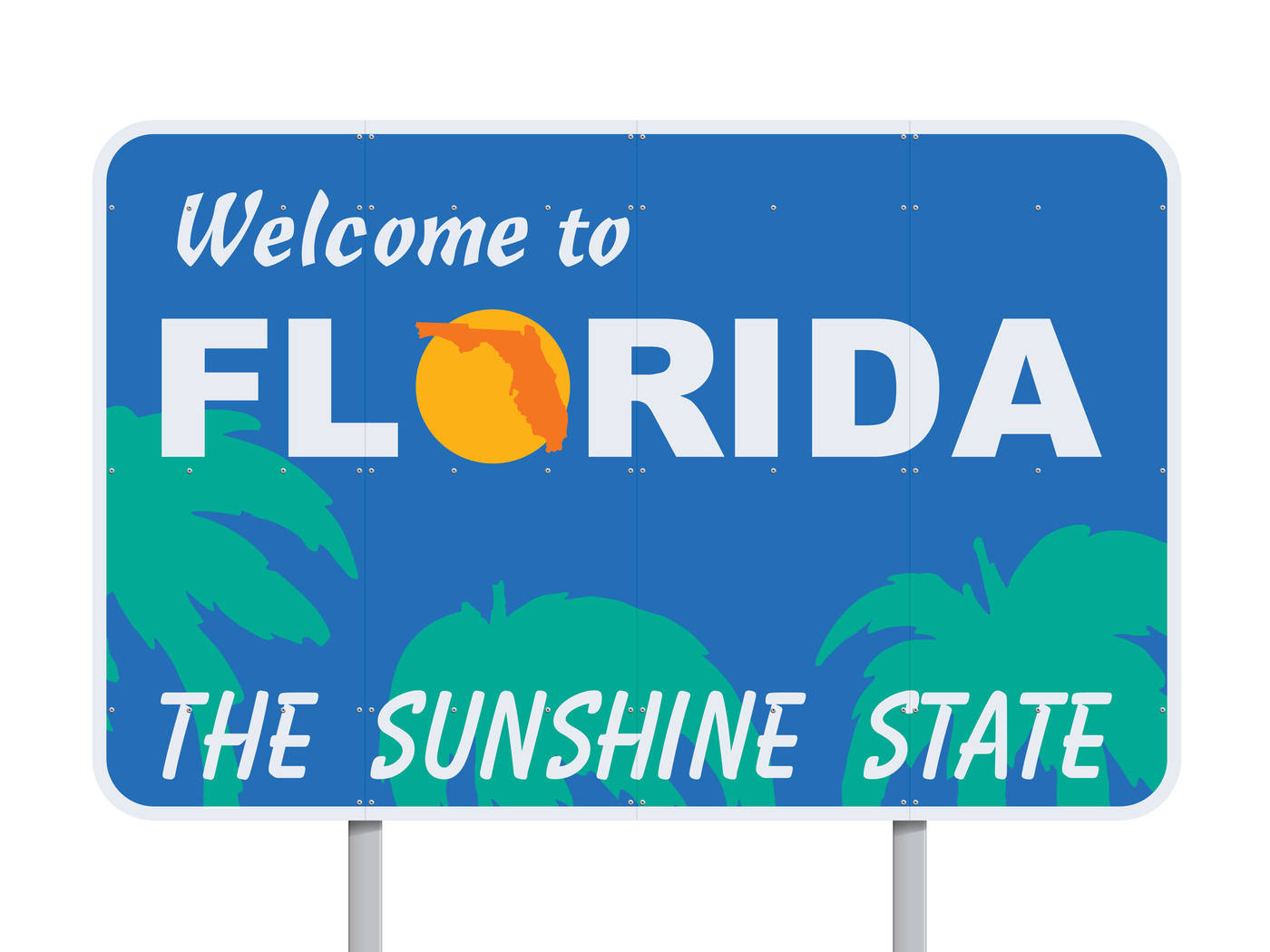 Welcome Signboard In Florida Wallpaper