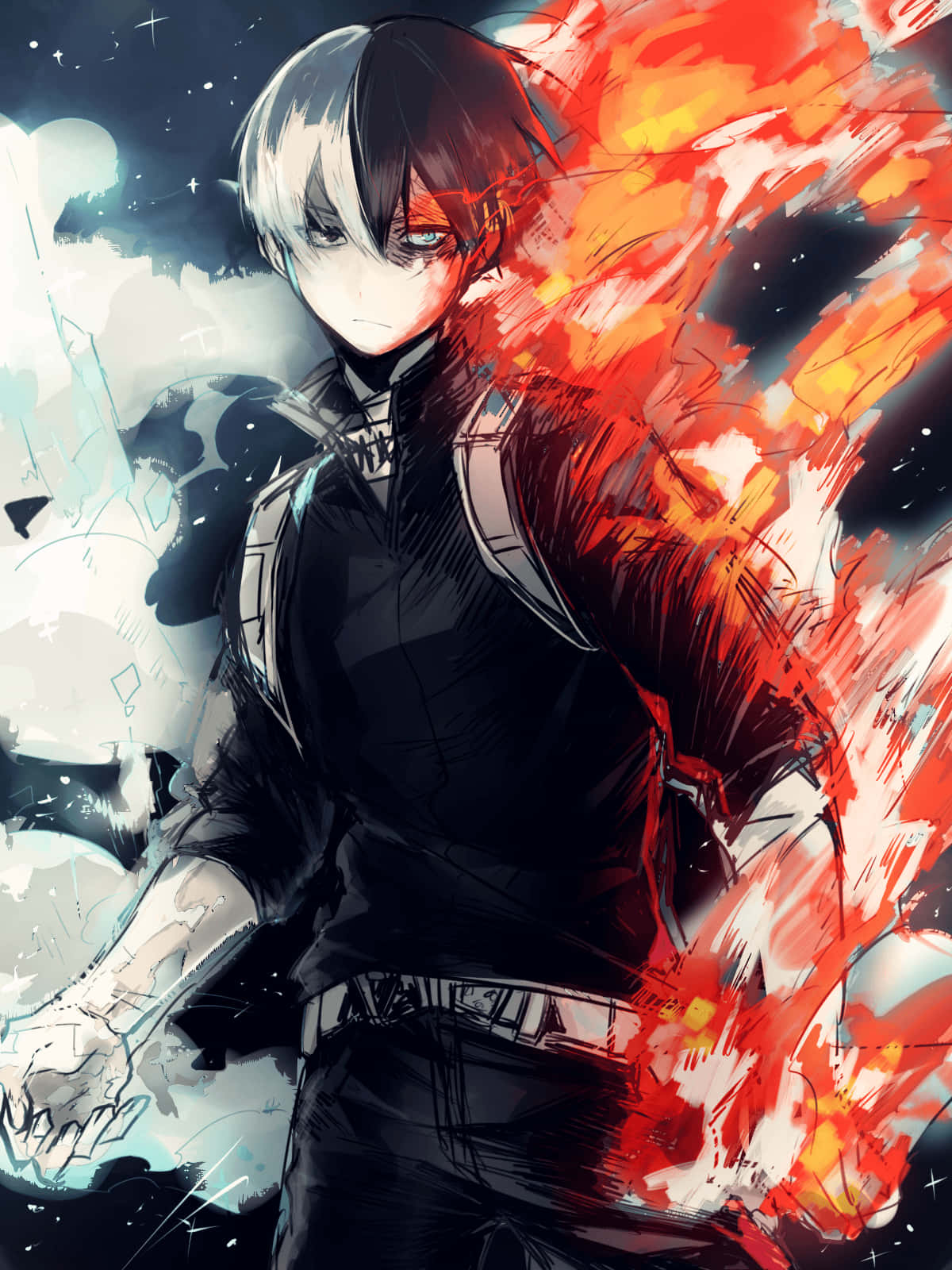 Welcome To The World Of Todoroki Black Wallpaper