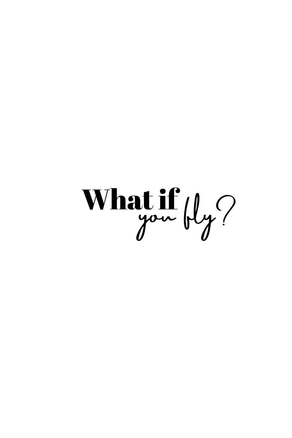What If You Fly Black And White Quotes Wallpaper