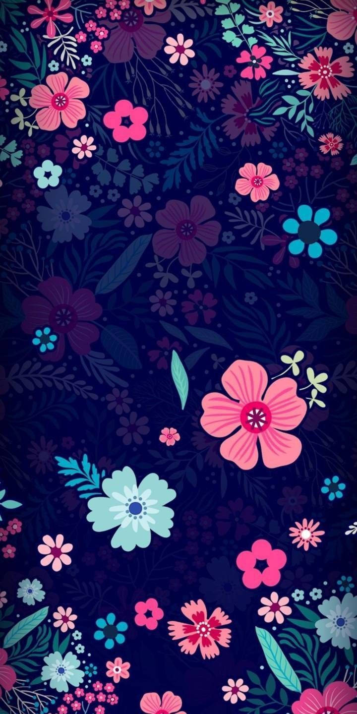 Whatsapp Chat Colorful Flowers Wallpaper