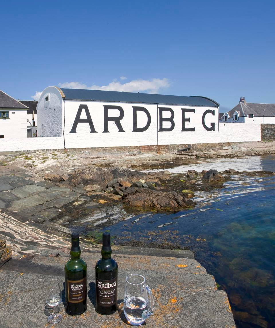 Whisky Bottle At Ardbeg Distillery Wallpaper