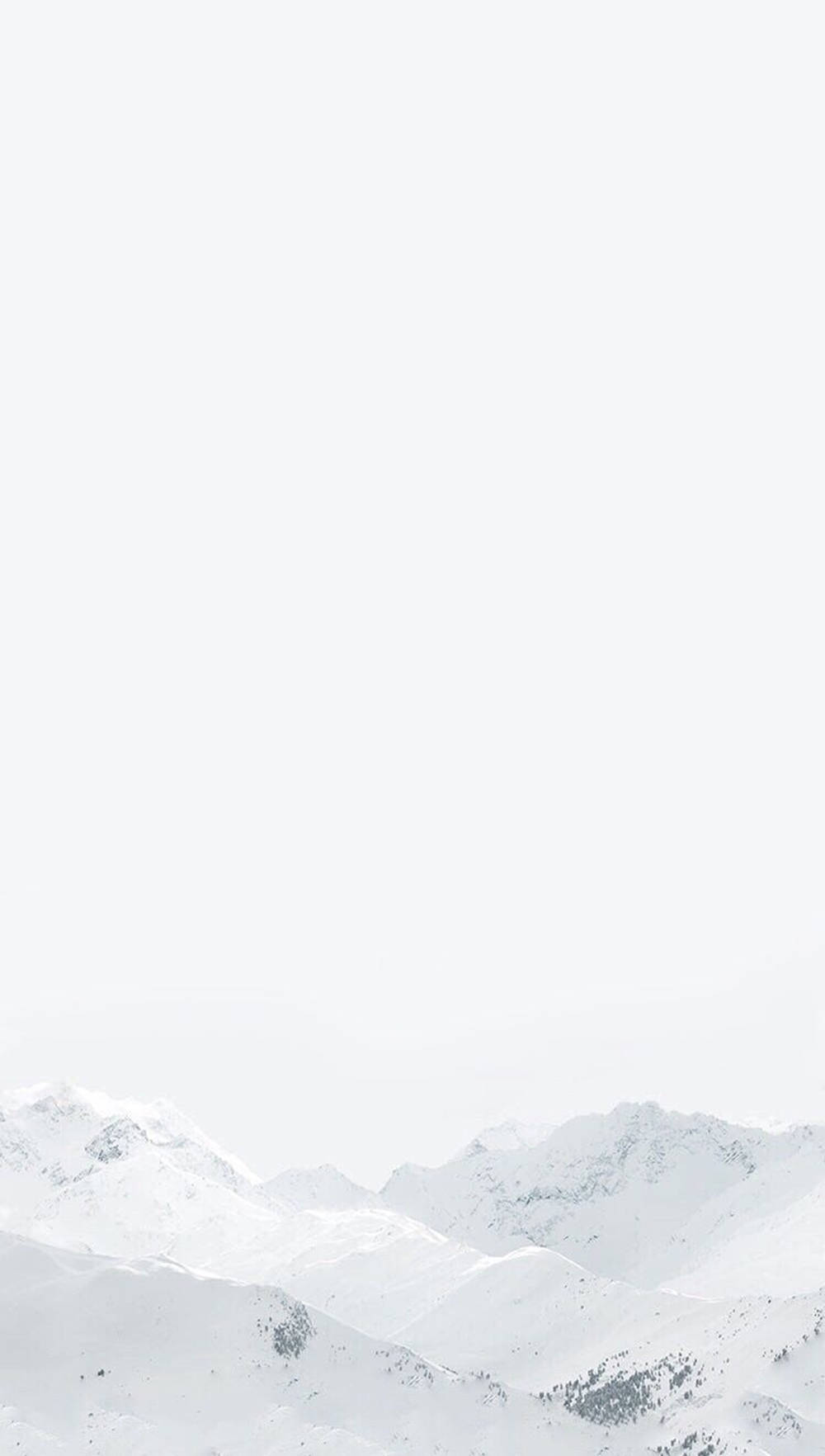 White Aesthetic Iphone Mountains Wallpaper