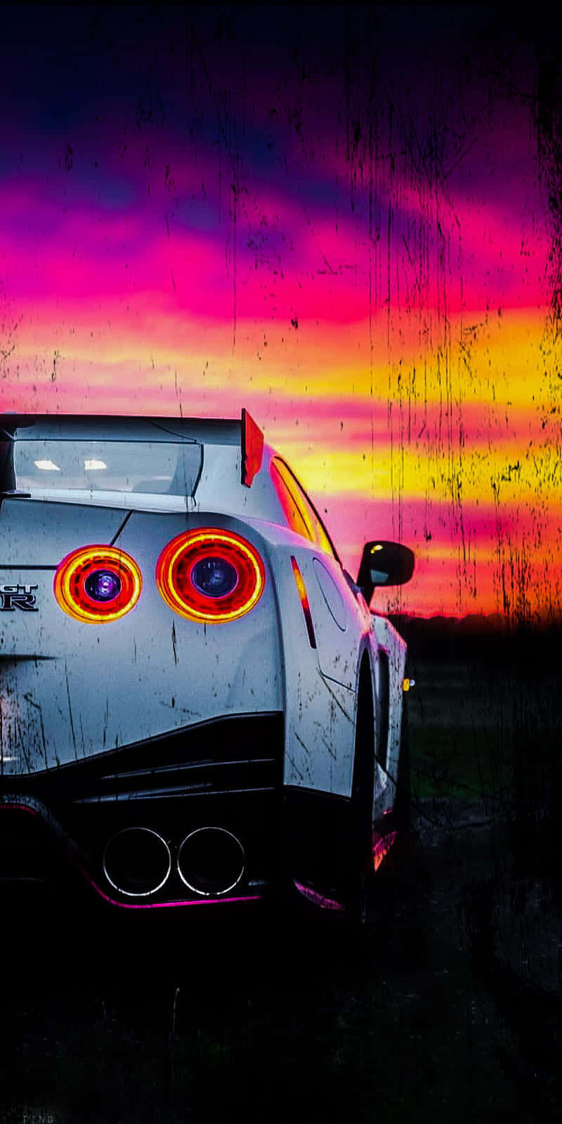 White Back View Nissan R35 Gtr Wallpaper