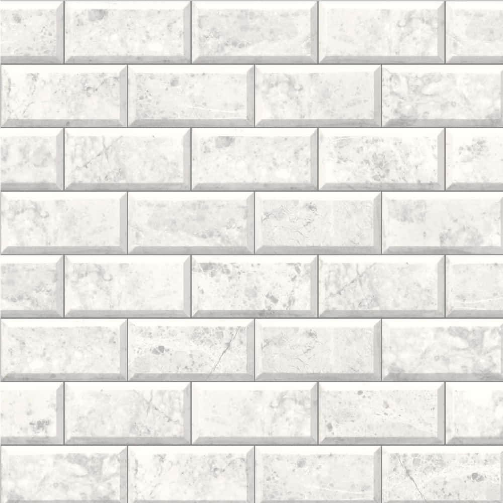 White Brick Tile Wallpaper