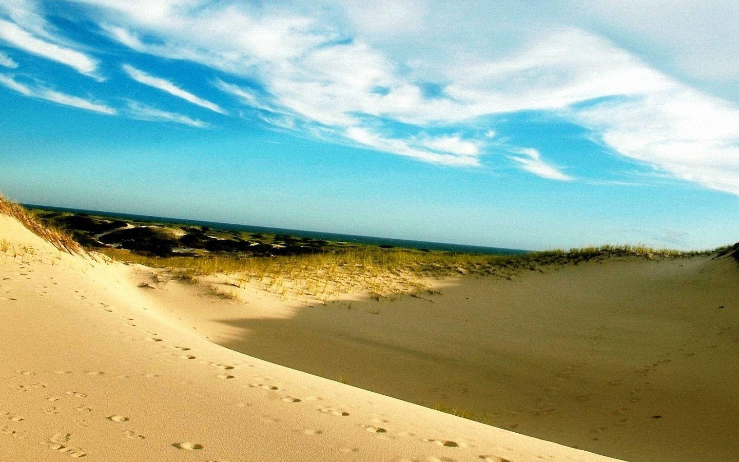 White Clouds Over Cape Cod Wallpaper