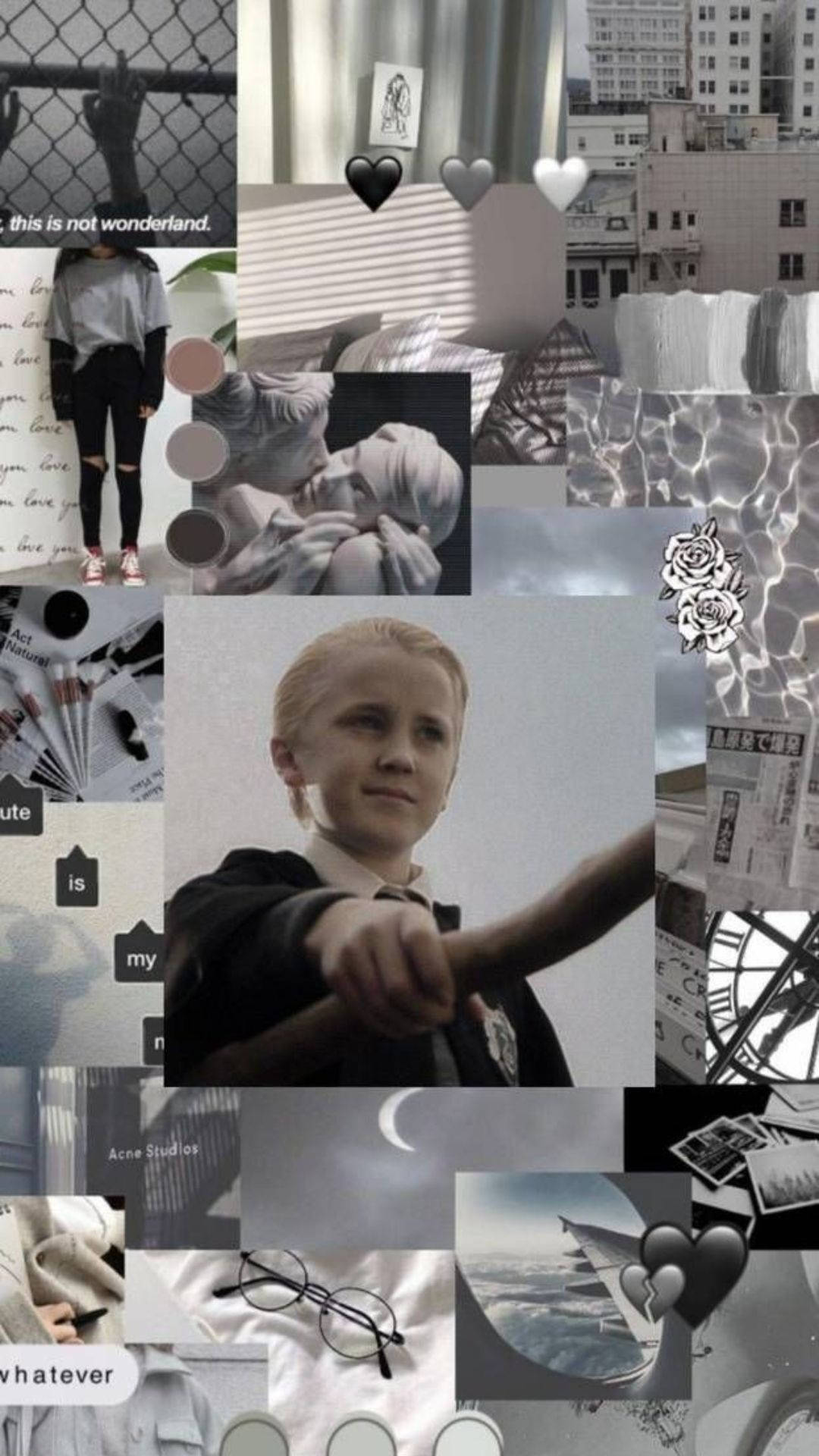 White Draco Malfoy Aesthetic Wallpaper