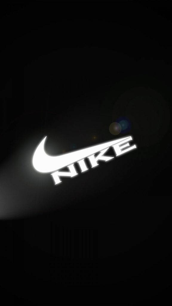 White Illuminated Nike Iphone Background Wallpaper