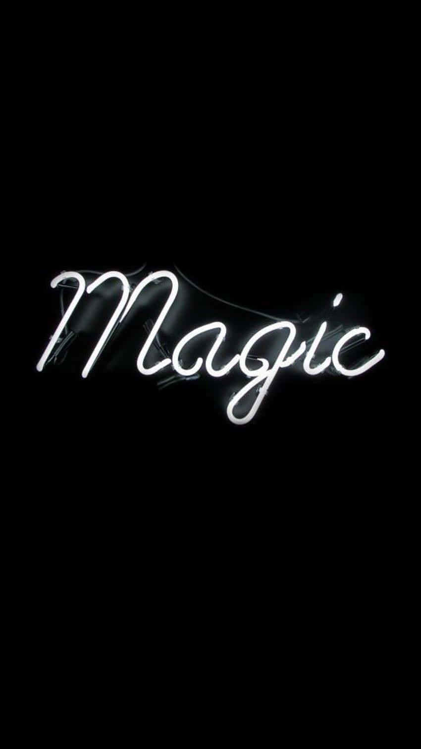 White Neon Magic Wallpaper