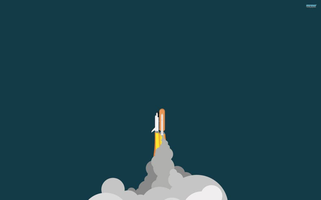 White Rocket Launching Tumblr Desktop Wallpaper
