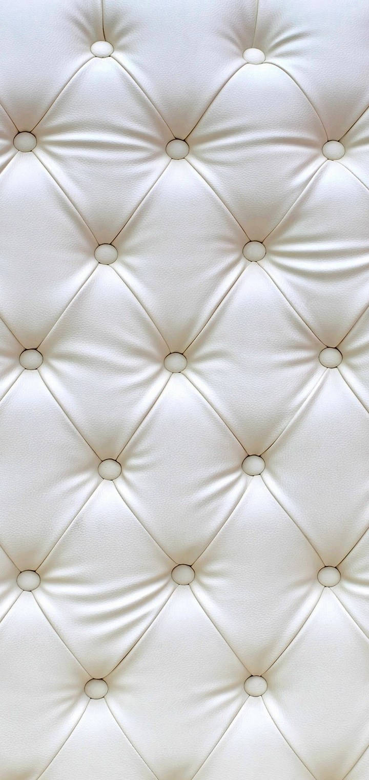 White Tufted Leather Iphone Wallpaper