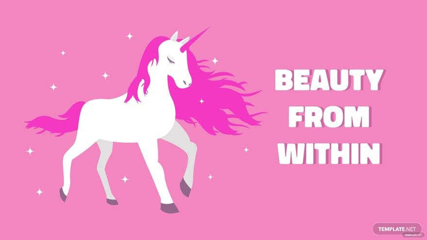 White Unicorn Aesthetic Pink Art Wallpaper