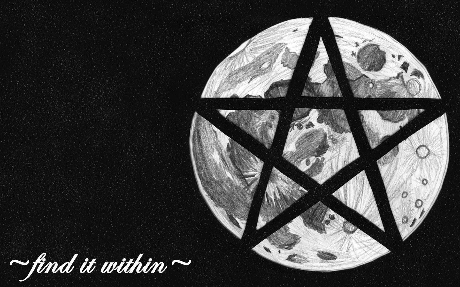 Wiccan Full Moon Art Wallpaper