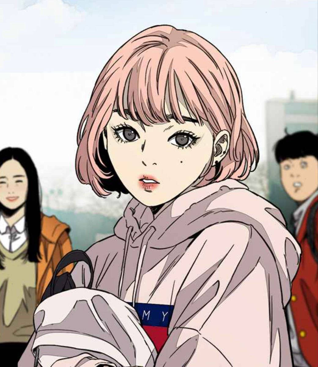 Wind Breaker Aria Pink Tommy Jacket Wallpaper