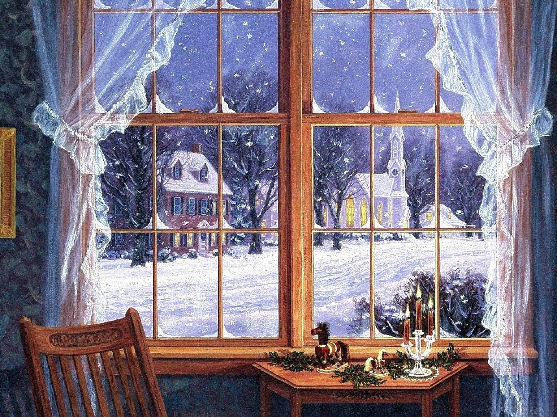 Windows During Winter Wallpaper
