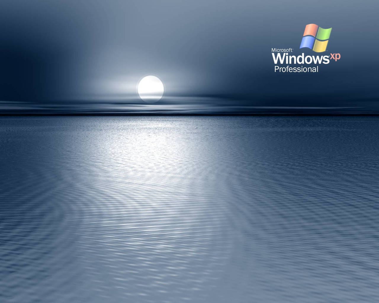 Windows Xp Night Sea Wallpaper