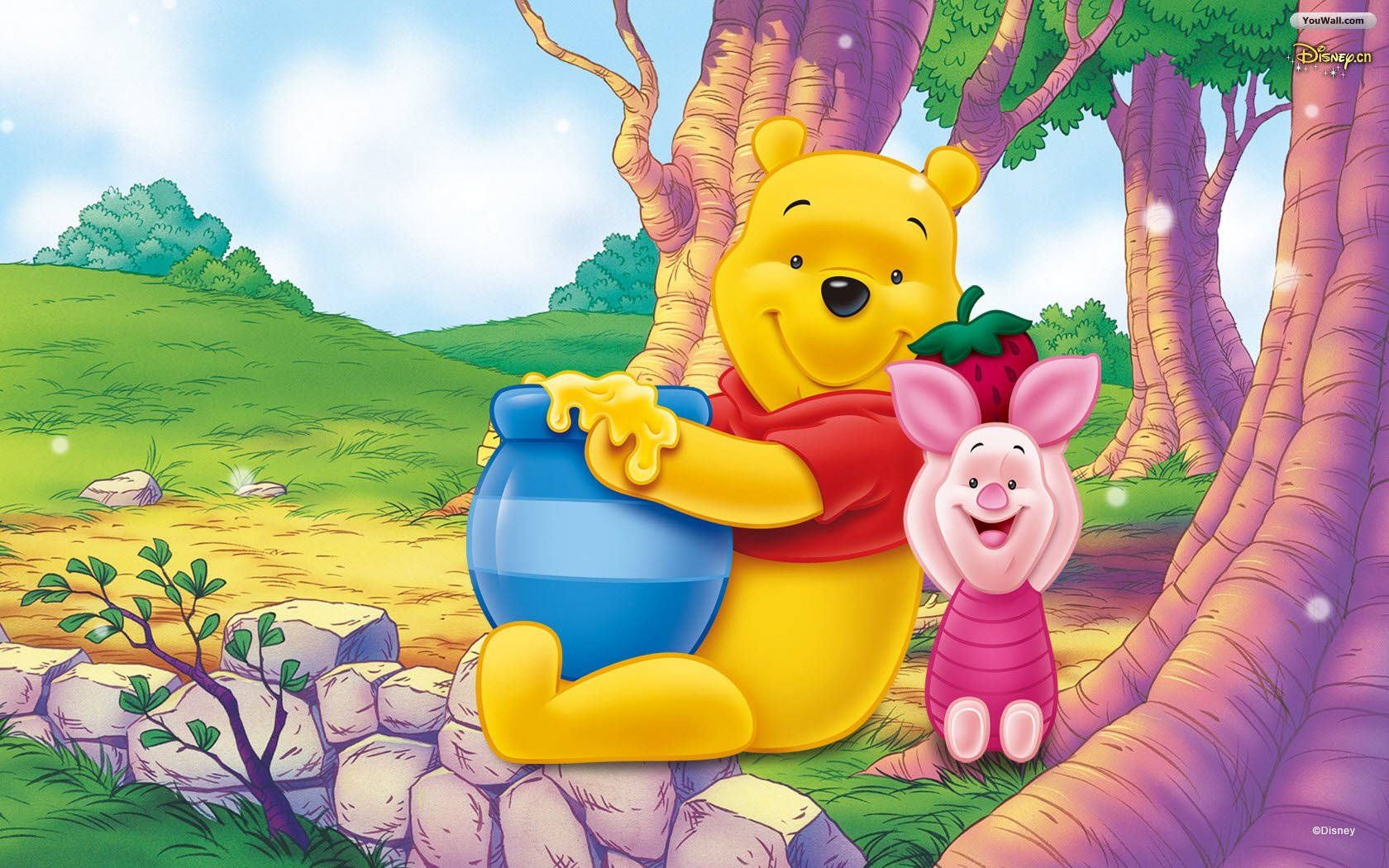 Winnie The Pooh Iphone Display Wallpaper