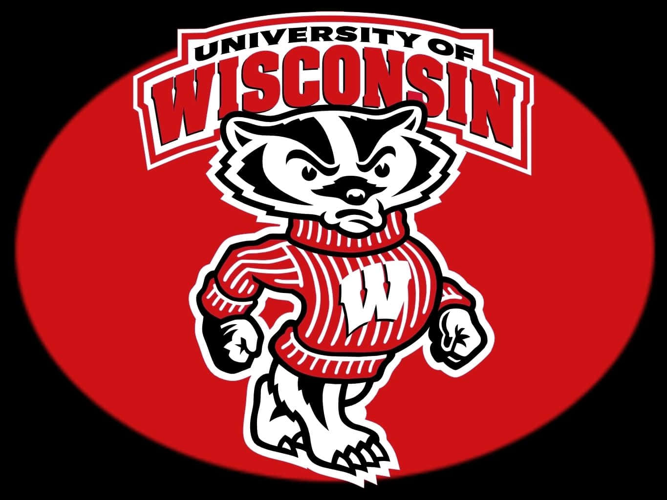 Wisconsin Badgers Wallpaper Featuring Team Logo Wallpaper