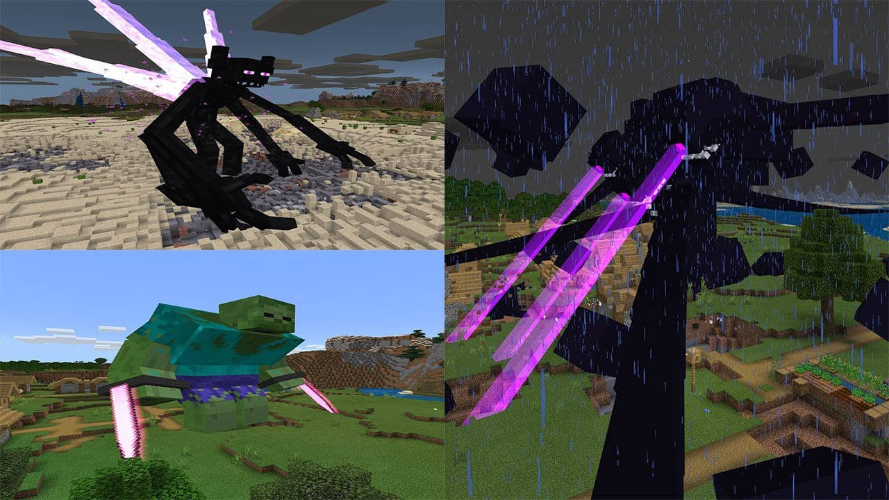 Wither Storm Vs Titan Mutant Creatures Wallpaper