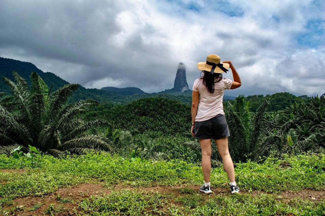 Woman In Sao Tome And Principe Forest Wallpaper