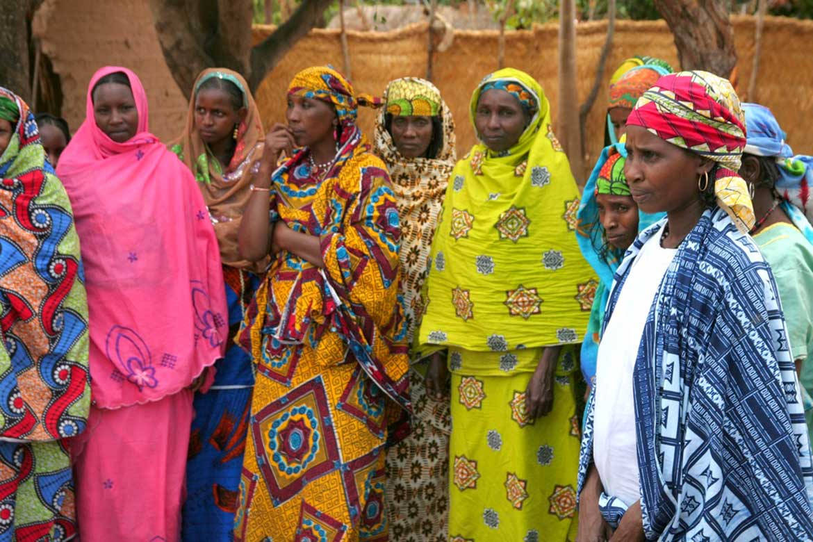 Women In Colorful Dresses Central African Republic Wallpaper