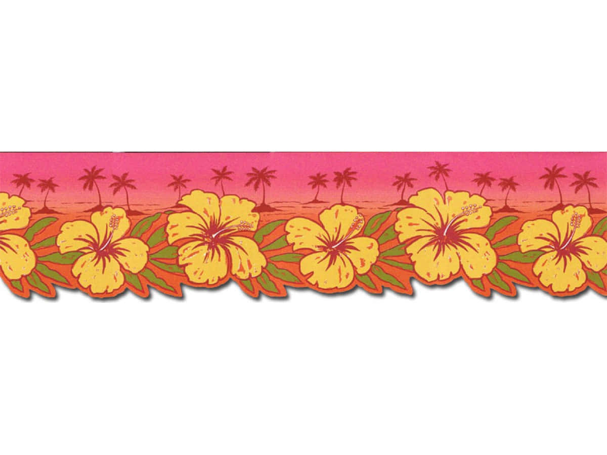 Wonderful Illustration Of Yellow Hibiscus Flower Wallpaper