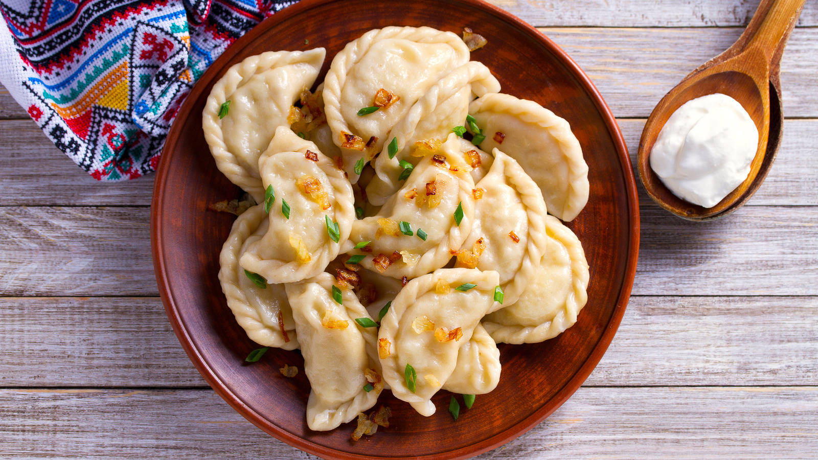 Wooden Bowl Pierogi Wallpaper