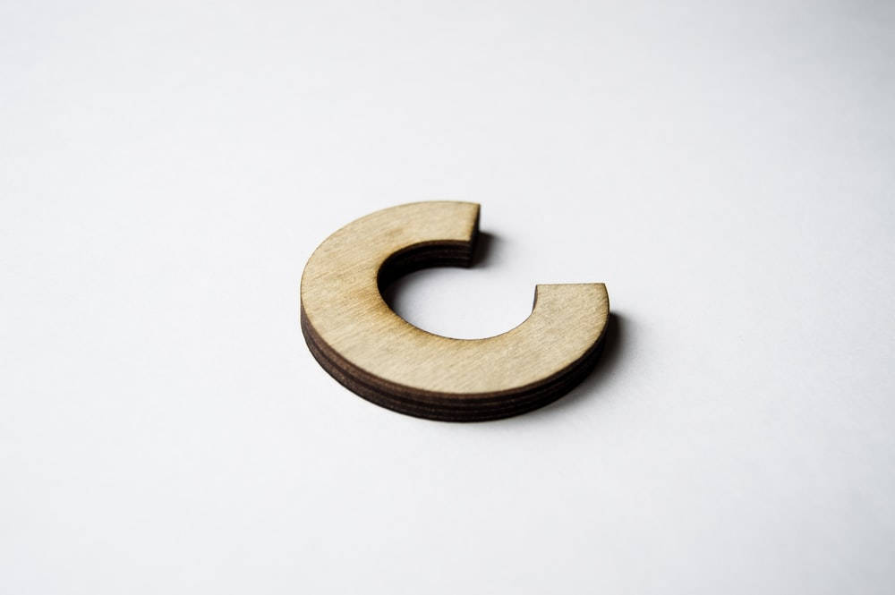 Wooden Cut Letter C Wallpaper