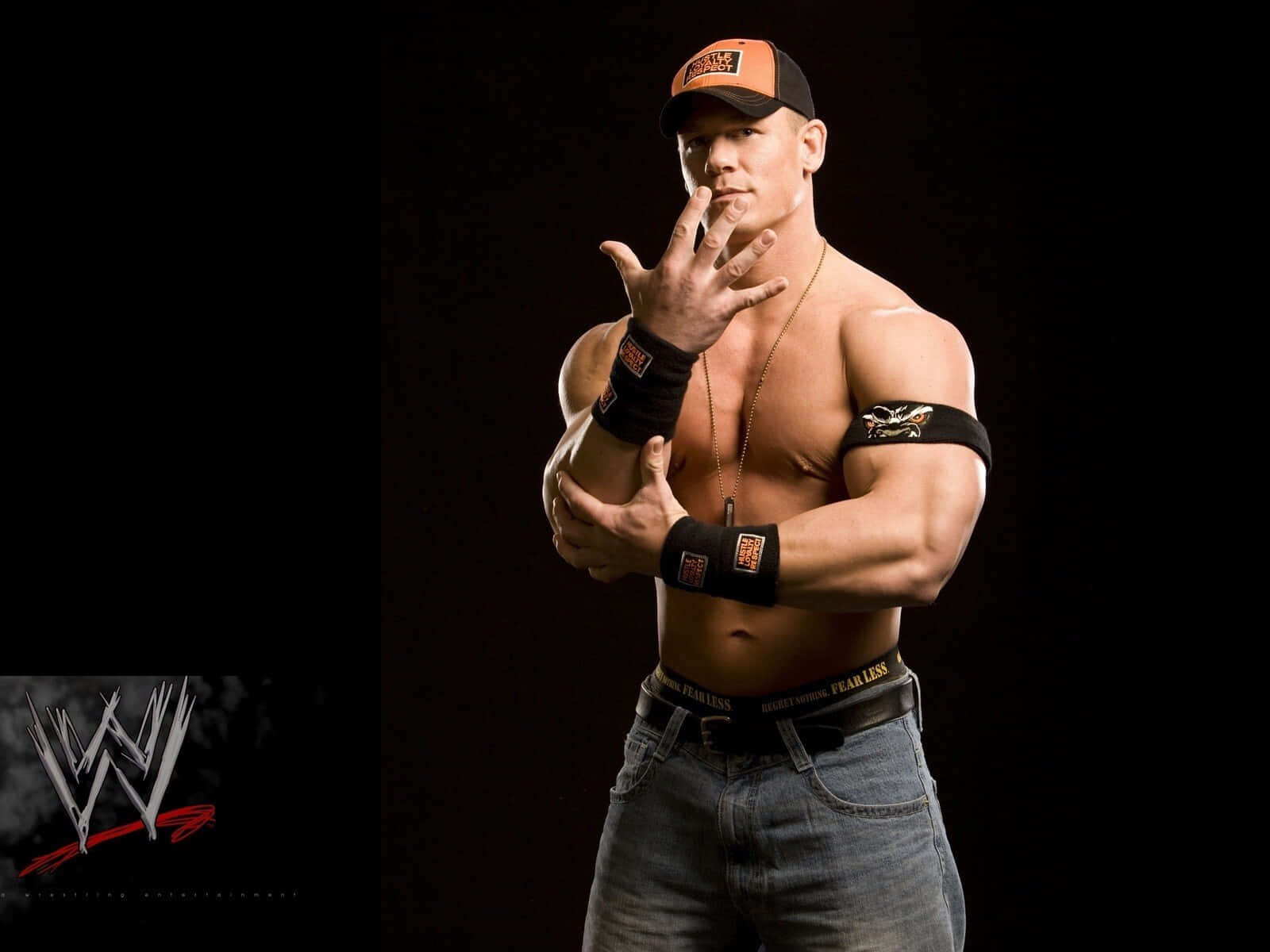 Wwe Logo On Fire Wallpaper
