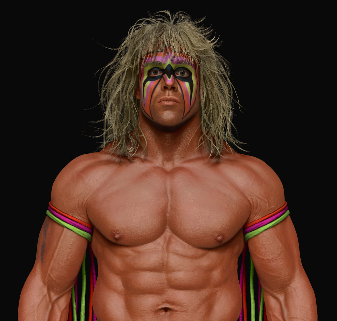 Wwe Wrestler Ultimate Warrior Digital Art Wallpaper