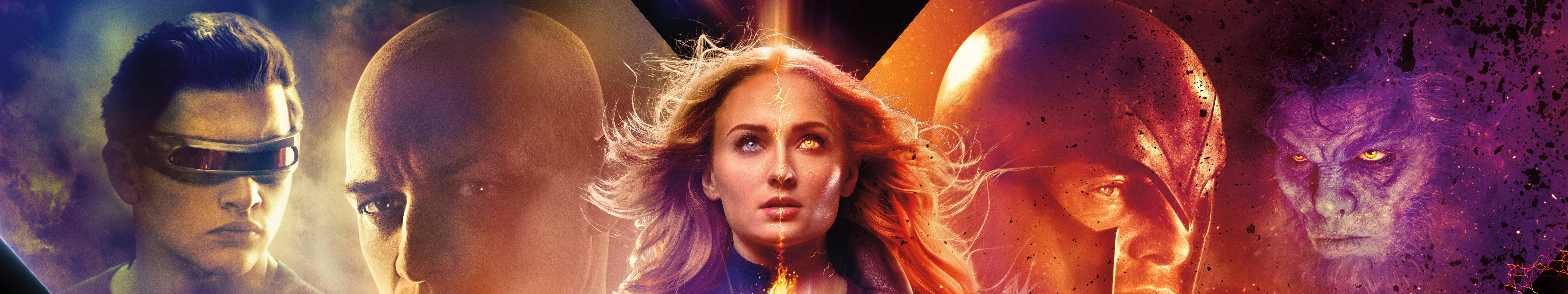 X-men Dark Phoenix Three Screen Wallpaper