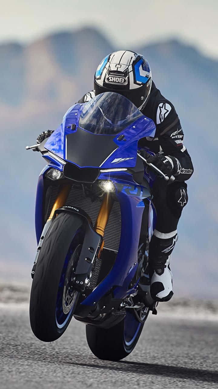 Yamaha Sportbike Action Shot Wallpaper