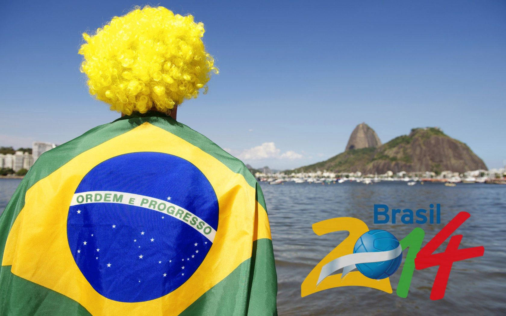 Yellow Afro World Cup 2014 Wallpaper