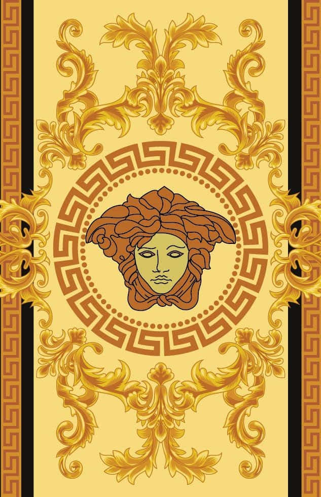 Yellow Greek Patterns Versace Iphone Wallpaper