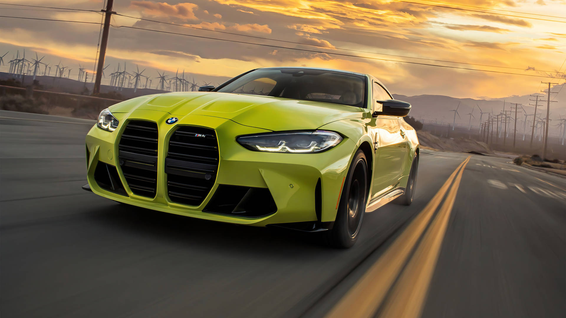 Yellow Green M4 Full Hd Bmw Wallpaper