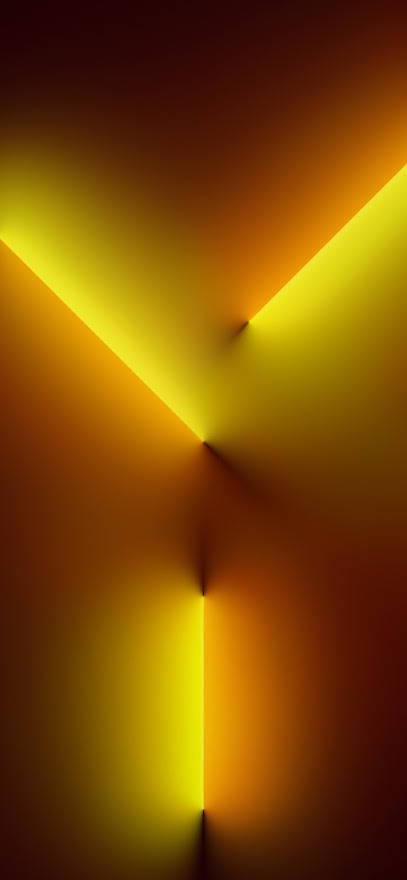 Yellow Led Lights Ios Default Wallpaper