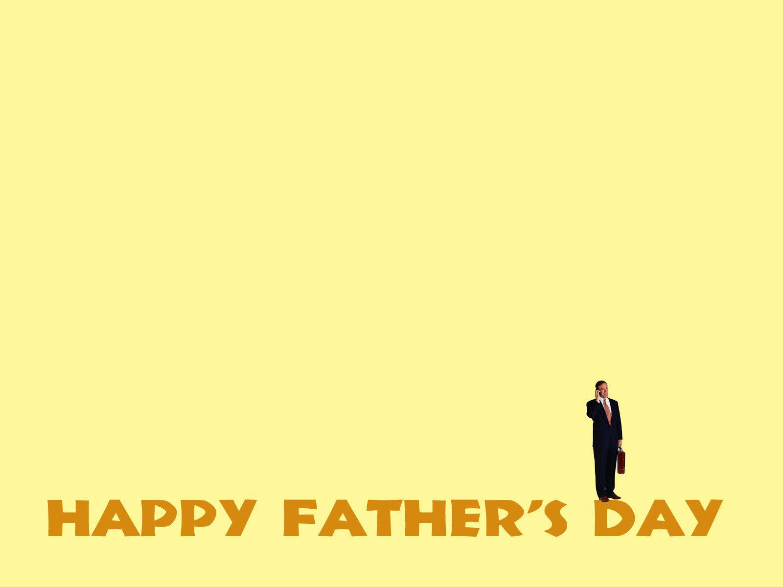 Yellow Minimal Father's Day Card Wallpaper