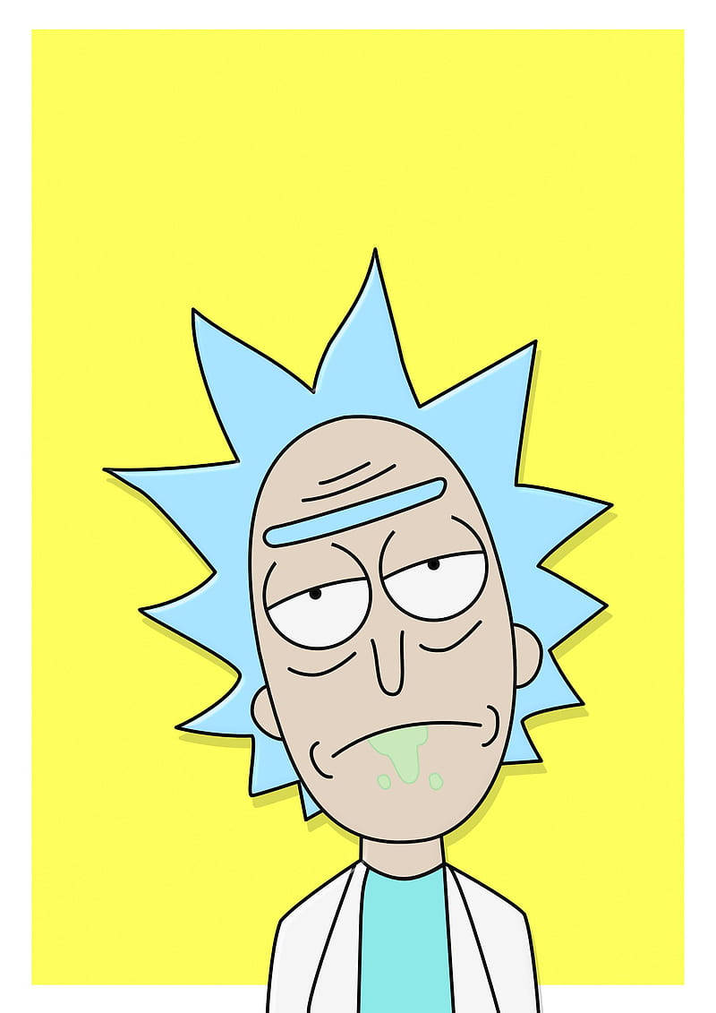 Yellow Rick And Morty Iphone Wallpaper