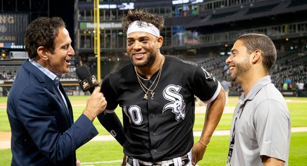 Yoan Moncada Being Interviewed Wallpaper