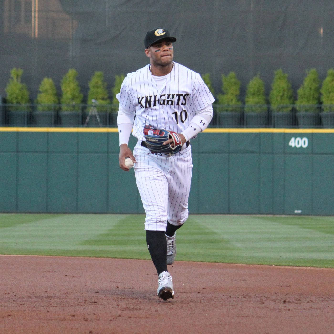 Yoan Moncada Wearing Knights Uniform Wallpaper