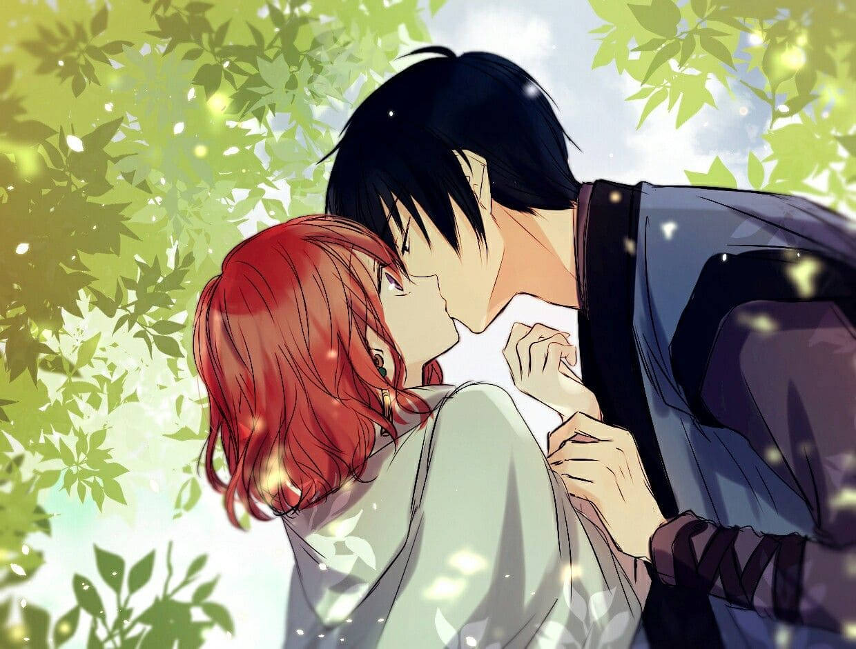 Yona And Hak Anime Couple Kiss Wallpaper
